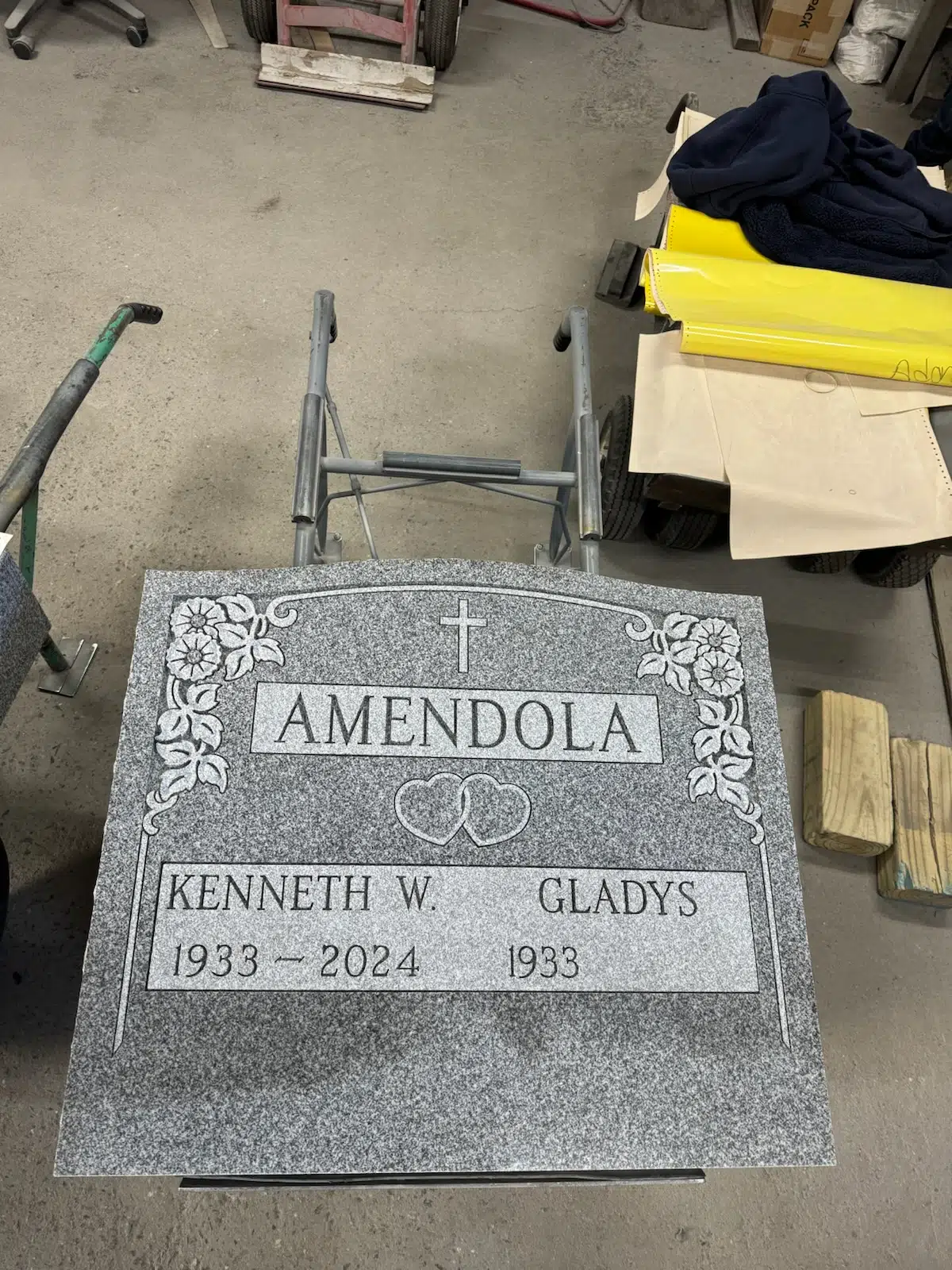 Granite Unique Headstone hand-carved by Unique Memorials in NJ — image 2